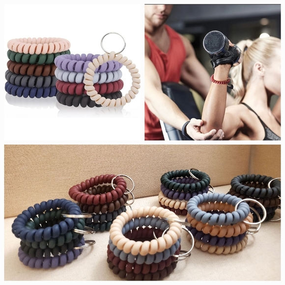 Set of (4) Soft MULTI-USE Scrunchie KeyChain - Picture 1 of 15
